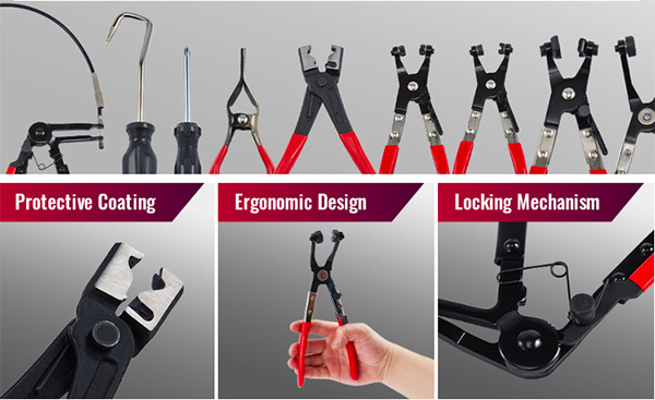 High Quality 9PC Hose Clamp Pliers Set