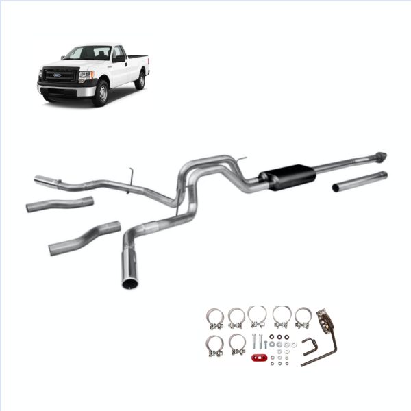 exhaut cat back for 2009 2014 Ford F 150 with 4.6L 5.0L or 5